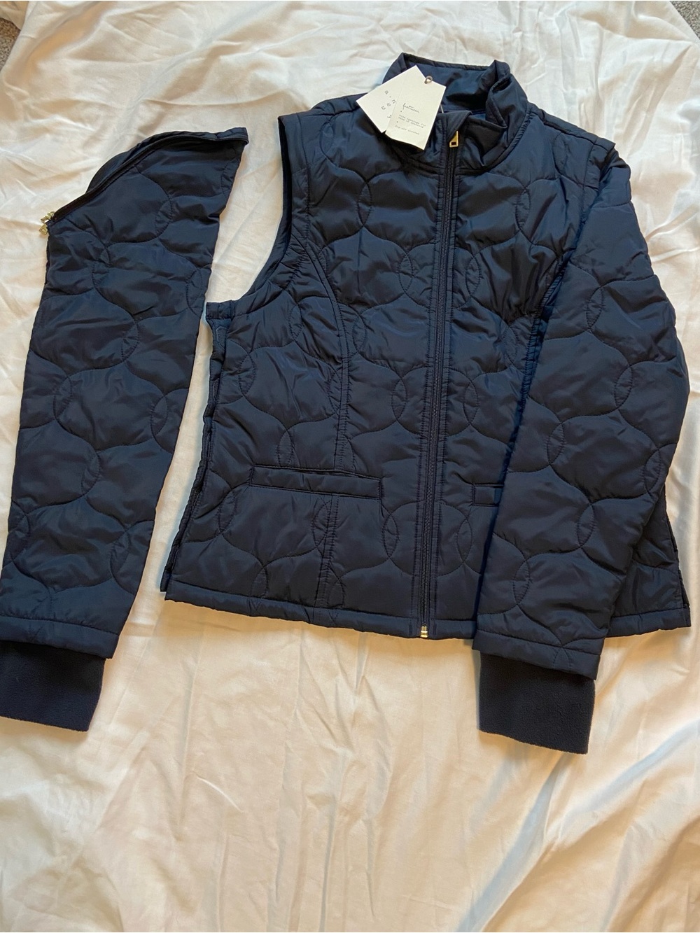 a new day Navy Quilted Circle-Pattern Puffer Jacket - Picture 10 of 14
